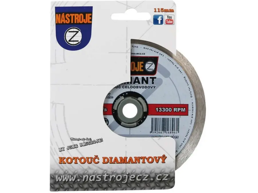 Kotouč diamantový celoobvodový 115x1,6x22,2mm, na obklady